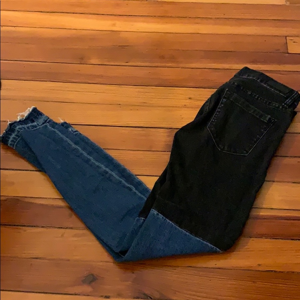 Blank two tone skinny jeans